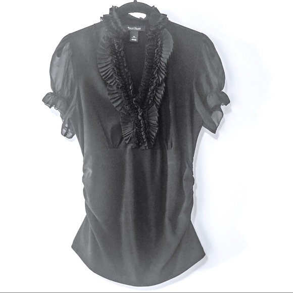 NWOT WHBM Short sleeve ruffled blouse size M - Picture 1 of 6